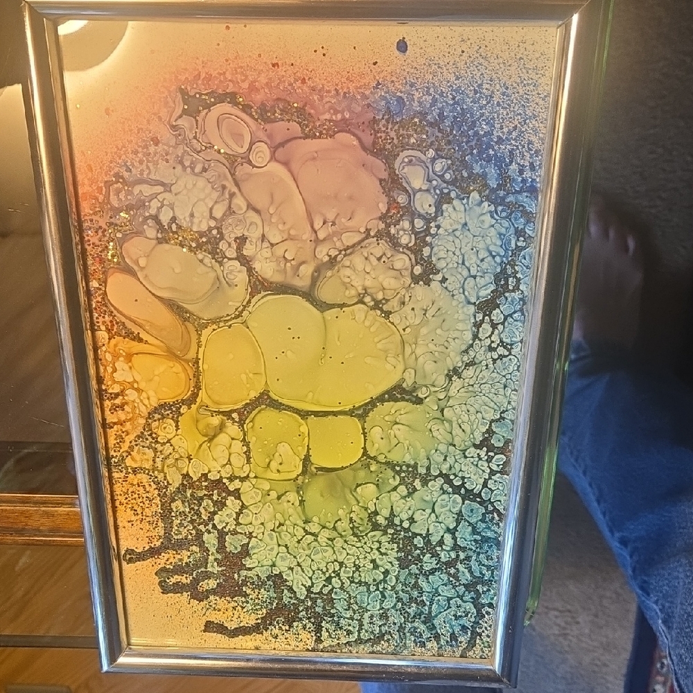 Acrylic and Yupo, Paints 3 Assorted (Framed]